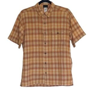 Patagonia Mens Organic Cotton Plaid Polo Shirt Sz S